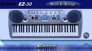 043  Canon  Yamaha EZ30 BuiltIn Songs [upl. by Elime]