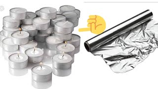 How to make aluminium tea light candle holder  diwali special video 😍 [upl. by Brande744]