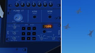 What happens when you squawk 7500 in the interactive A320 cockpit  Ro320 [upl. by Sigler420]