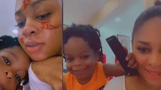 Olori Naomi Silekunola’s sister shares video of son Prince Tadenkawo [upl. by Ahtimat]