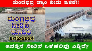 Today Tungabhadra Dam water Reports l 8122024 l ತುಂಗಭದ್ರ ಡ್ಯಾಂ ನೀರಿನ ಮಟ್ಟ ಎಷ್ಟು‎‎ l BealertJob [upl. by Beitnes]