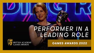 Jane Perry wins Performer in a Leading Role for Returnals Selene  BAFTA Games Awards 2022 [upl. by Gweneth]