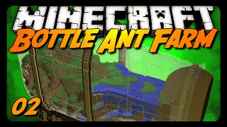 Minecraft  Bottle Ant Farm Survival  02  COBBLESTONE GENERATOR [upl. by Etnuaed630]