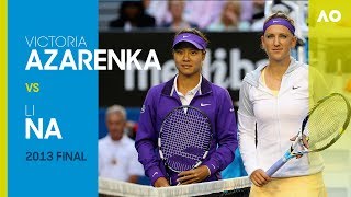 Victoria Azarenka v Li Na  Australian Open 2013 Final  AO Classics [upl. by Terrab]