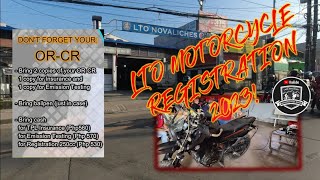 MOTORCYCLE REGISTRATION 2023  LTO NOVALICHES [upl. by Heshum]