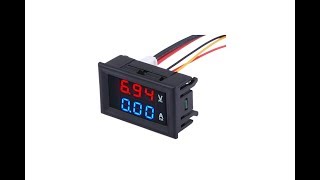 100V DC 10A Voltmetre Ampermetre Kırmızı Mavi Led [upl. by Yasmar]