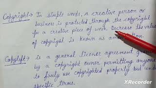 copyright and copyleft meaning and difference with example poonamjooncommerceclasses [upl. by Paolina]