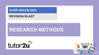 AQA GCSE Sociology Revision Blast  Research Methods  15 Mar 2021 [upl. by Joly859]