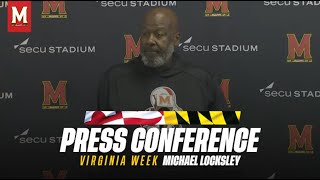 Maryland Football  Head Coach Michael Locksley Press Conference  Virginia [upl. by Georgy]