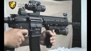 HK416 Top Tech T416 Airsoft Shooting test [upl. by Etirugram809]