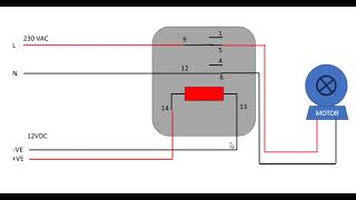 RELAY 12V MENGAWAL MOTOR 230 V [upl. by Eiliak973]