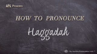 How to Pronounce Haggadah Real Life Examples [upl. by Rexford562]