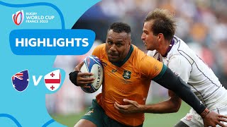 Wallabies WOW against Georgia  Australia v Georgia  Rugby World Cup 2023 Highlights [upl. by Dnomyaw]