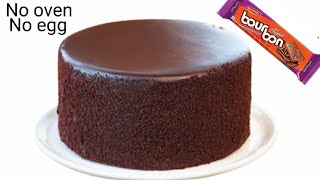 Bourbon Biscuit Cake in cooker  3 ingredients Eggless Chocolate Cake Recipe  No oven no butter [upl. by Frost]