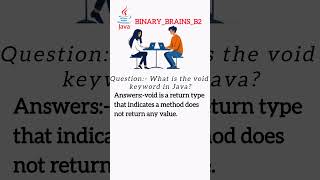 What Is The Void Keyword In Java ❓binarybrainsb2 ytshorts shorts [upl. by Kurman]