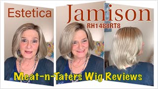 Estetica JAMISON in RH1488RT8  Lace Front Mono Part  ALine Bob  MeatnTaters Wig Reviews [upl. by Clower275]