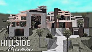 BLOXBURG Modern Hillside Mansion  No large plot x justineearly ♡ [upl. by Marasco]