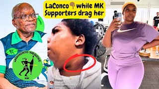 LaConco Shows Off Love bite While Being Dragged By Jacob Zuma Supporters  MK Party [upl. by Ydaf]