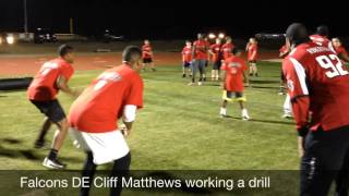 Falcons football drill [upl. by Ynnavoig]