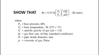 HOW TO SHOW THAT REYNOLD NUMBER  05134XGQMUDXPT [upl. by Broddy]