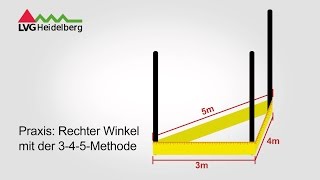 Praxis Rechter Winkel mit der 345 Methode [upl. by Anilec]