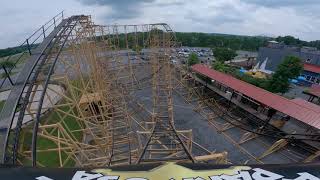 Wild West Express Roller Coaster at Adventurepark USA [upl. by Nnylram]