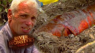 Catching A Giant Electric Eel With Rubber Gloves  EEL  River Monsters [upl. by Ai746]