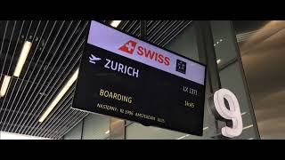 Airport Boarding Announcement Swiss [upl. by Rooke221]