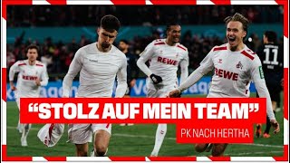 quotSolche Momente schweißen zusammen“  PK nach DFBPokal  1 FC Köln – Hertha BSC 21 nV [upl. by Ennairej437]