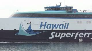 Hawaii Superferry Leaves Islands [upl. by Neesay863]