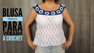 blusa fresca para verano a crochet [upl. by Nnyleahs]