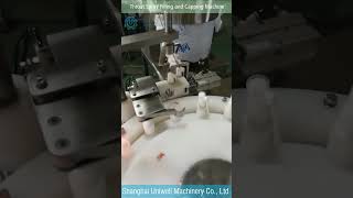 Automatic throat spray filling and capping machine fillingmachine [upl. by Shoifet801]