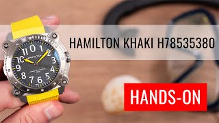 HANDSON Hamilton Khaki Navy BeLOWZERO Automatic H78535380 [upl. by Dranoc]