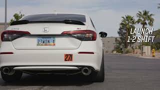 2022 Honda Civic Si aftermarket exhaust sounds 27WON Frontpipe back system for the 11th gen [upl. by Enamrej]