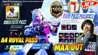 😍 NEW A4 ROYAL PASS IS HERE  FREE UPGRADABLE DBS SKIN UPGRADABLE EMOTE amp FREE ROYAL PASS IN BGMI [upl. by Aleafar]