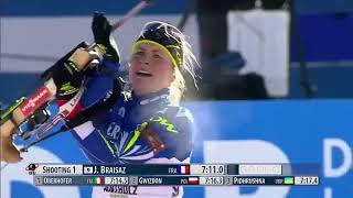 201516 biathlon 75 km donne Anterselva  Podchufarova Wierer Yurlova [upl. by Pages783]