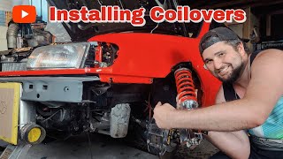 Installing Coilovers In a Nissan Pulsar GTIR [upl. by Assyla354]