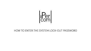 Urmet IPerCom  Enter the system lockout password [upl. by Icyak775]