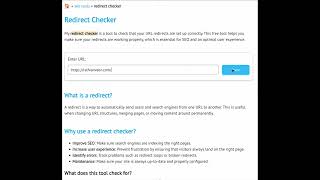 Redirect Checker  Free SEO tool [upl. by Chapin]