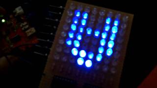 8x8 LED Matrix  74HC595  Clean [upl. by Elleved767]