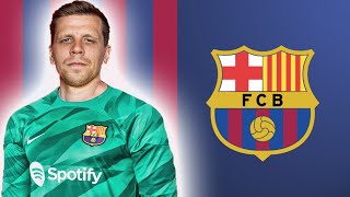 WOJCIECH SZCZĘSNY  Barcelona Transfer Target 2024 🔵🔴 Top Saves Rushing Outs amp Aerial Ability HD [upl. by Kosak319]