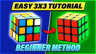 How to Solve a 3x3x3 Rubiks Cube Easiest Tutorial for Beginners High Quality [upl. by Yroggerg]