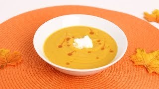 Roasted Butternut Squash Soup Recipe  Laura Vitale  Laura in the Kitchen Episode 660 [upl. by Yrollam]