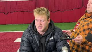 Badger safety Hunter Wohler talks second half collapse against Penn State room for improvement [upl. by Emolas]