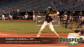 Corbin Carroll Prospect Video OF Lakeside High School Class of 2019 [upl. by Ydak]