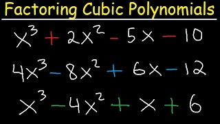 Factoring Cubic Polynomials Algebra 2 amp Precalculus [upl. by Bernadine257]