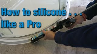 How to install amp apply silicone caulk  Tutorial  Video Guide  DIY  Bathroom Hacks [upl. by Wyatan]