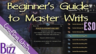 Beginners Guide to Master Writs in Elder Scrolls Online  ESO Master Crafting Writs [upl. by Togram329]