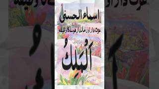 وظیفہ اسم الملک wazifa name of Al Malik islamicshorts [upl. by Siaht]