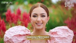 QUEZON PROVINCE  Ma Ahtisa Manalo  INTRODUCTION VIDEO  Miss Universe Philippines 2024 [upl. by Matrona]